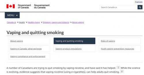 一改反对态度，加拿大卫生部向烟民推荐电子烟