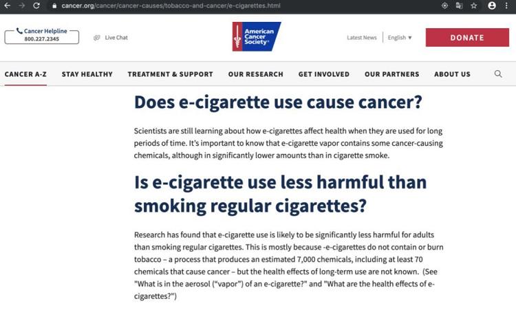 电子烟危害致癌吗
